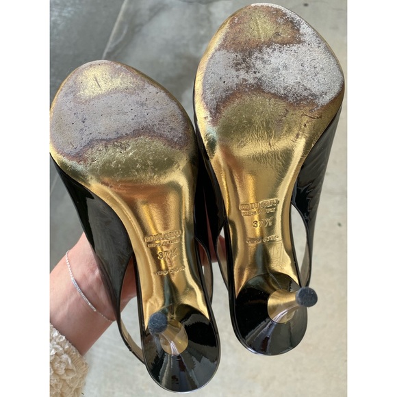 Gold and Black Miu Miu Heels - Picture 3 of 5